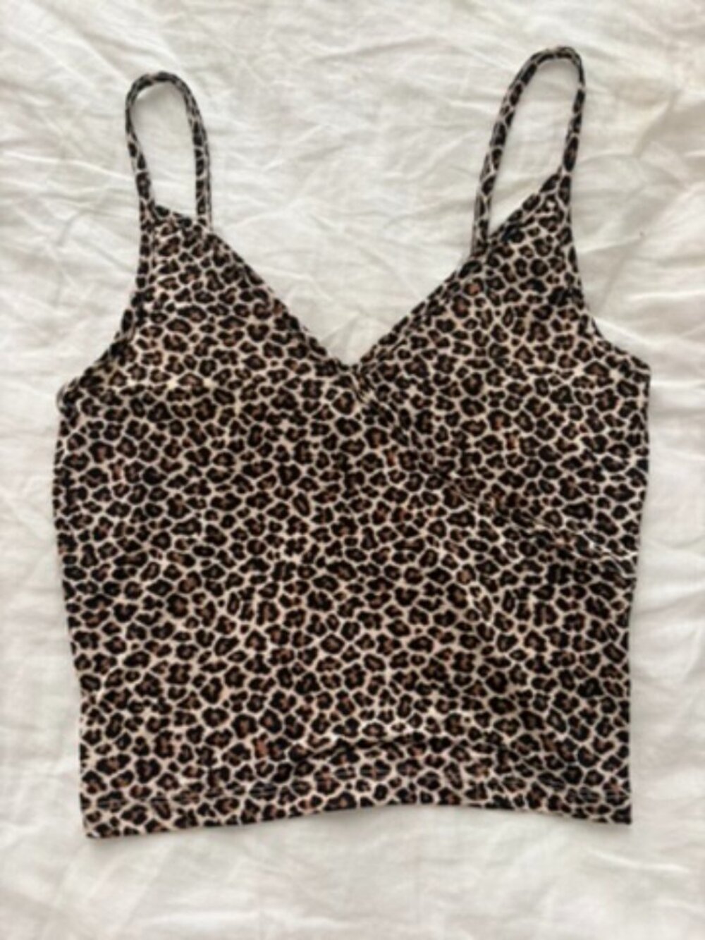 Urban Outfitters Leopard Print Ruched Cami Tank Top Size M